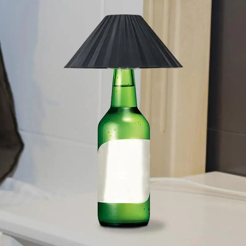 Wireless Bottle Table Lamp Touch Control of 3 Colors and Stepless Dimming Night Lamp Suitable for Bar Wine Bottles Desk Lights