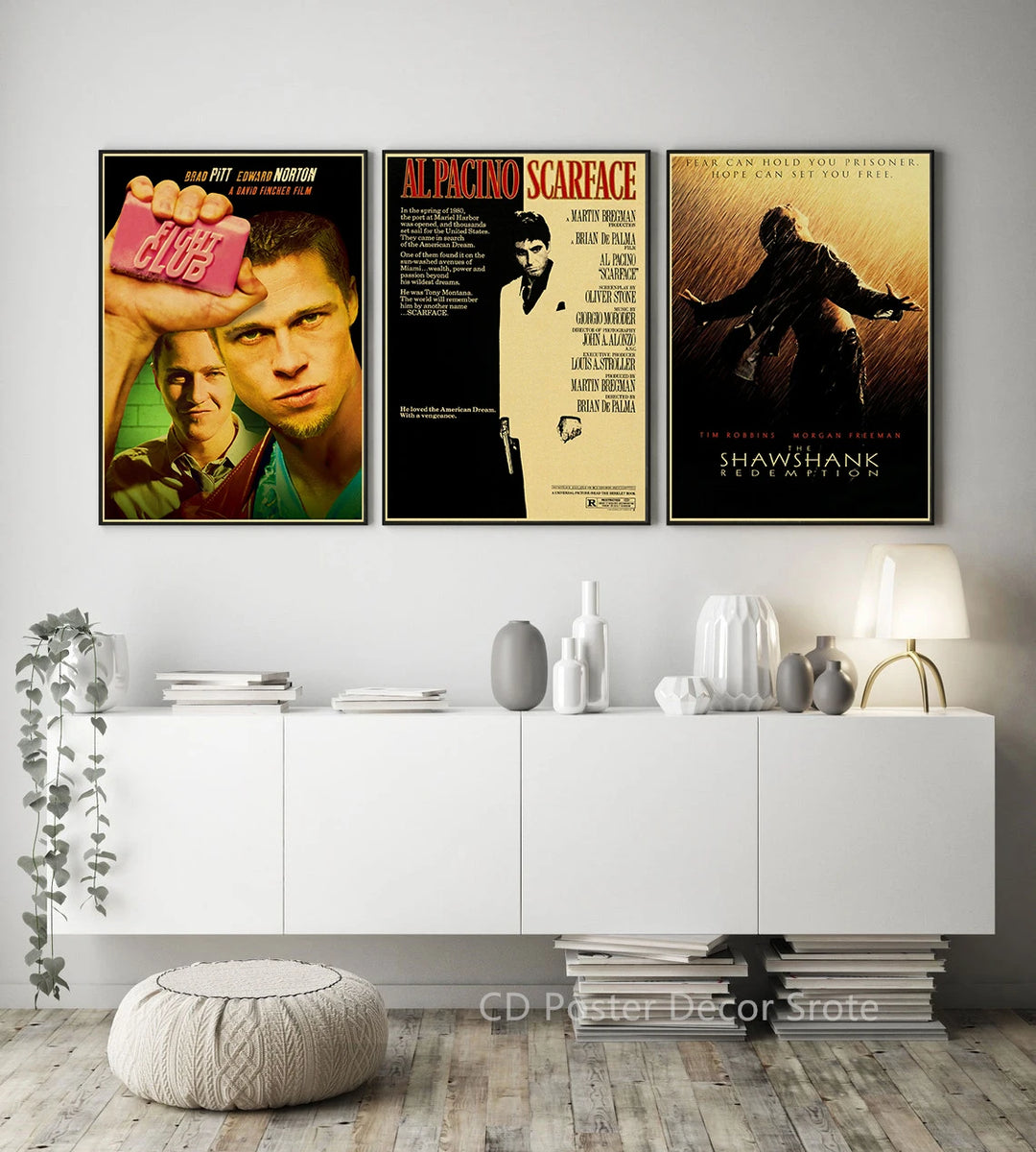 Classic Movie TV Retro Poster Prints Home Décor, Picture Wall Art