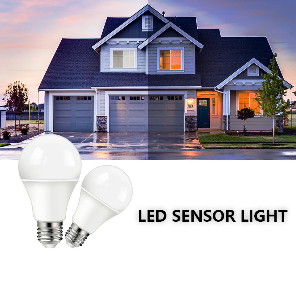 LED Dusk To Dawn Bulb 10W E27 B22 Sensor Outdoor Light AC 220V  Day Night Light Auto ON/OFF LED Smart Lamp