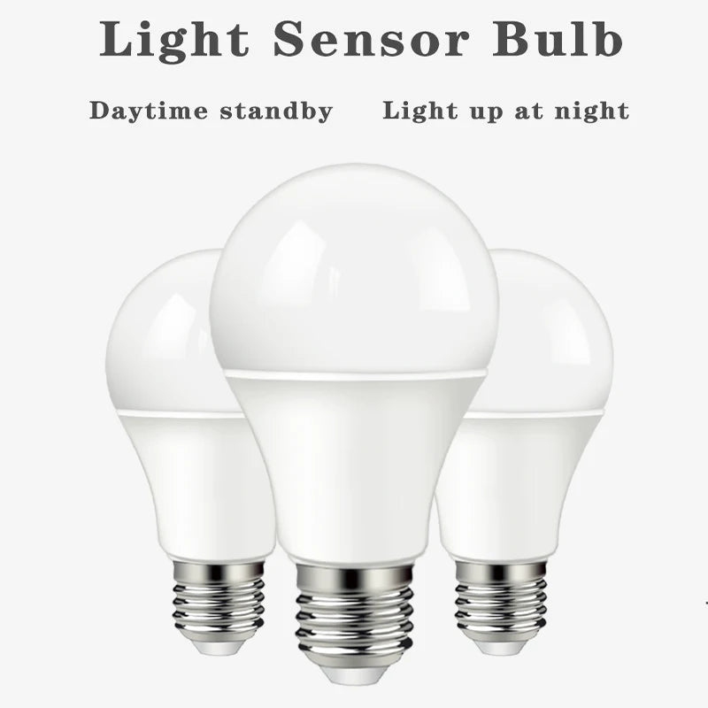 LED Sensor Bulb E27 B22 10W warm white Dusk to Dawn Smart Lamp Bulb AC220V Day Night Light Auto On/Off For Stair Hallway Pathway