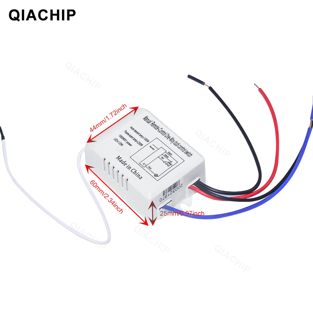 QIACHIP 1/2/3 Way ON/OFF 220V Remote Control Switch Lamp Light Digital Wireless Wall Remote Control Switch Receiver Transmitter