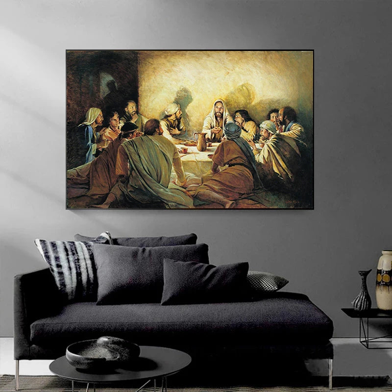 Beautiful Christian Depictions of The Shepherd Christ, Belief, Faith The Samaritan Woman,  Prints On Canvas Wall Art Décor