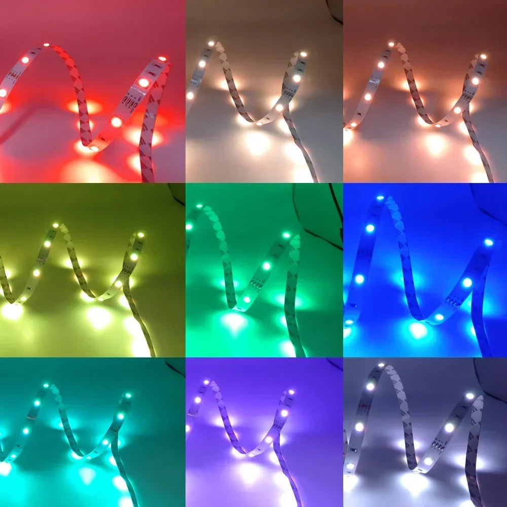 Led Tape 5V 5050 Usb Rgb Led Strip Light For Room Tv Smart Bluetooth Led Backlight 5M 10 Meter Ice String Led Wall Room Decor