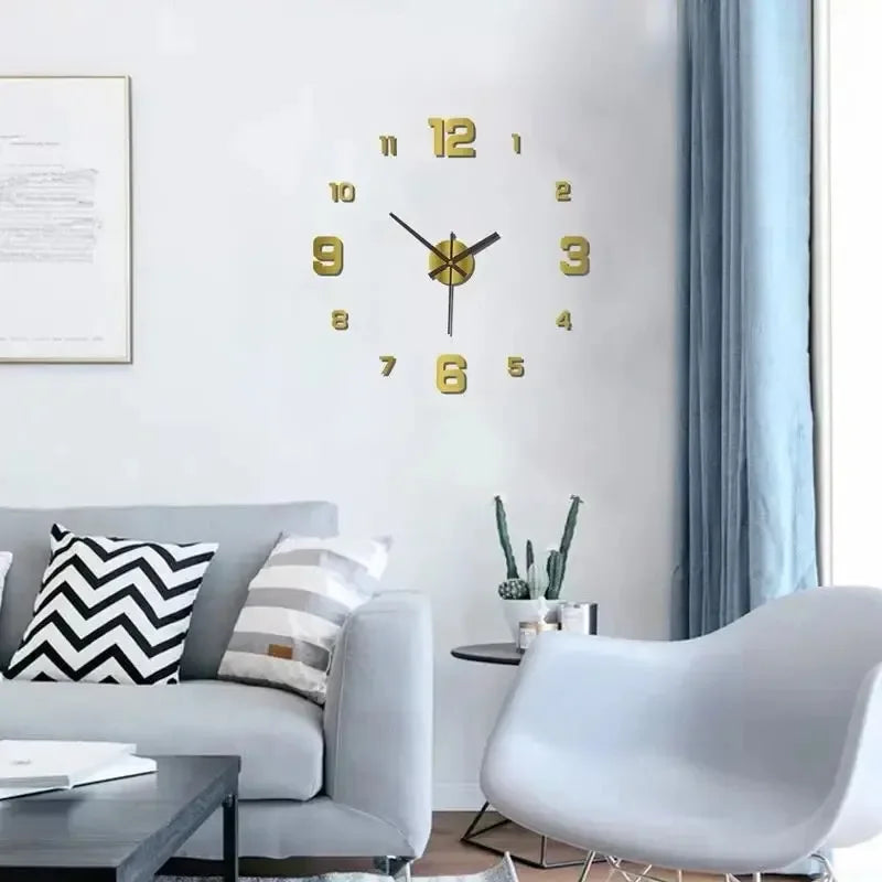 Creative Frameless DIY Wall Clock Wall Decoration Home Silent Clock Living Room Office Wall Decoration Art Bedroom Decor Modern