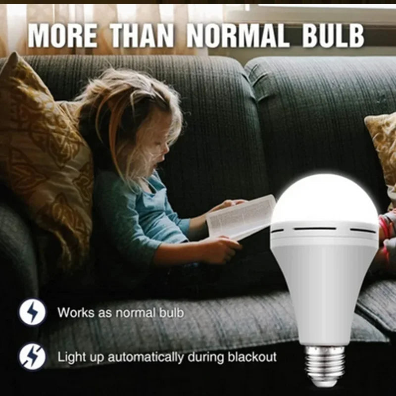 5/7/9/12/15W Cold White E27 Emergency Light Bulbs Rechargeable LED Smart Light Energy Saving Lamps Lighting During Power Outages