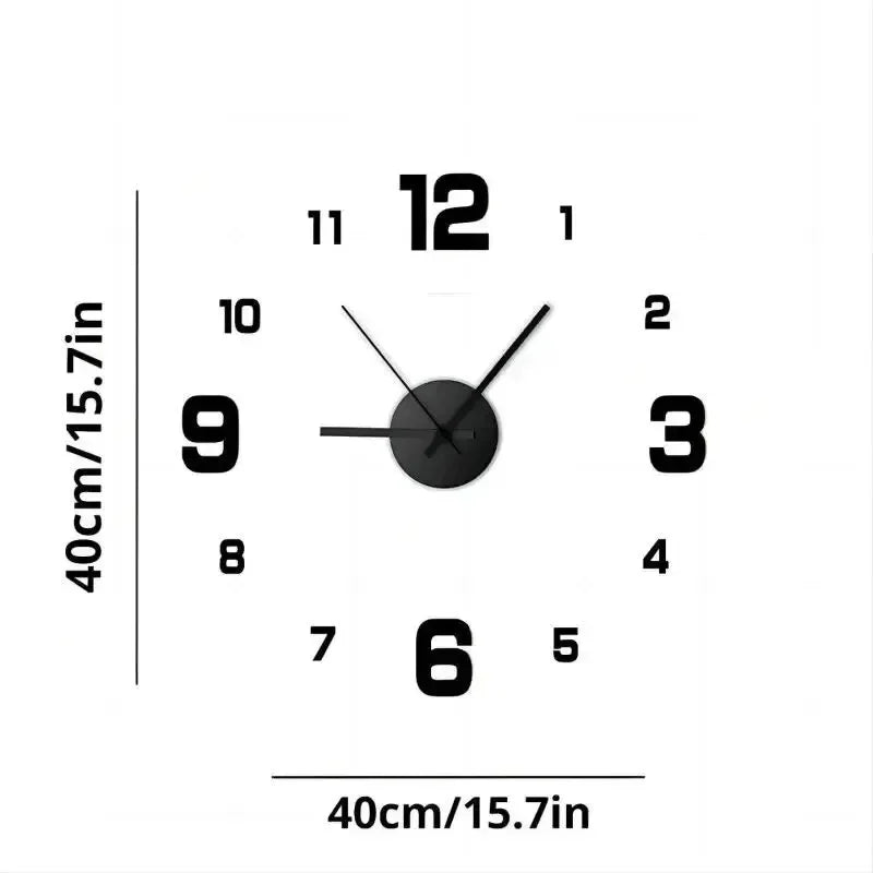 Creative Frameless DIY Wall Clock Wall Decoration Home Silent Clock Living Room Office Wall Decoration Art Bedroom Decor Modern