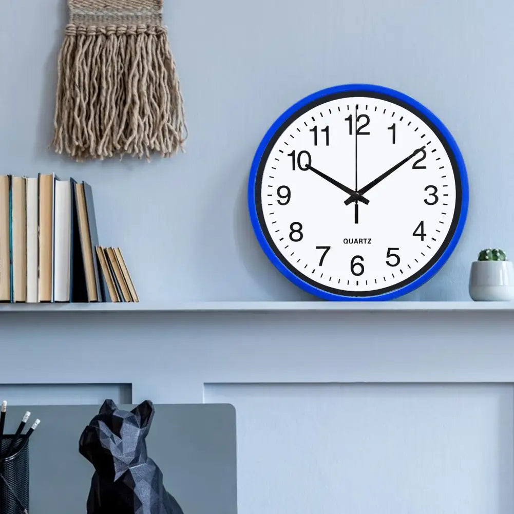 8 Inch Wall Clock Hanging Clock Large Number Round Analogue Clock Battery Powered Decorating For Home Kitchen Office Decoration