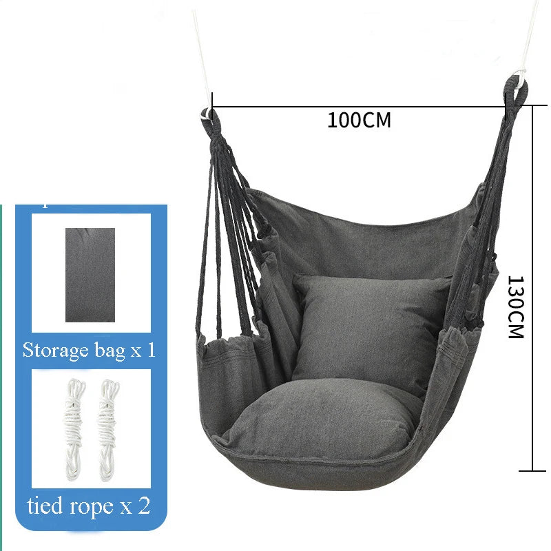 Travel Canvas Hammock Swings Garden Sport Yard Dormitory Bedroom Hanging Chair Patio Outdoor Home Swing Adult Leisure Furniture