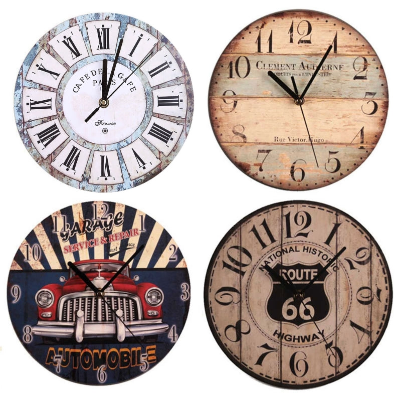 Wall Wooden Clocks Brief Design Silent Home Cafe Office Wall Decor 9inch Wall Art Large Wall Clocks 23cm Coffee Houses