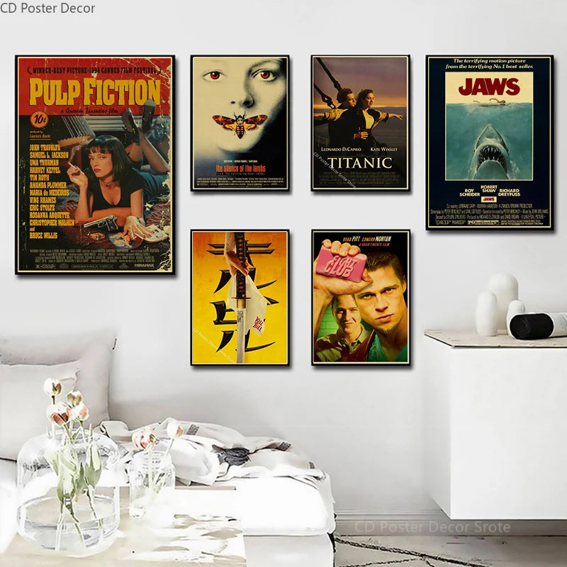 Classic Movie TV Retro Poster Prints Home Décor, Picture Wall Art