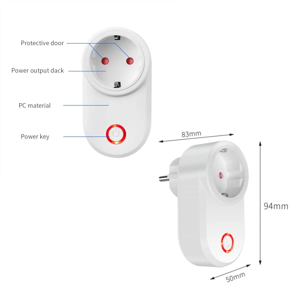 433MHz RF Universal Remote Electric Smart Socket with Remote Control 220V 15A EU Plug Control for Home Appliance/Lamp/Fan