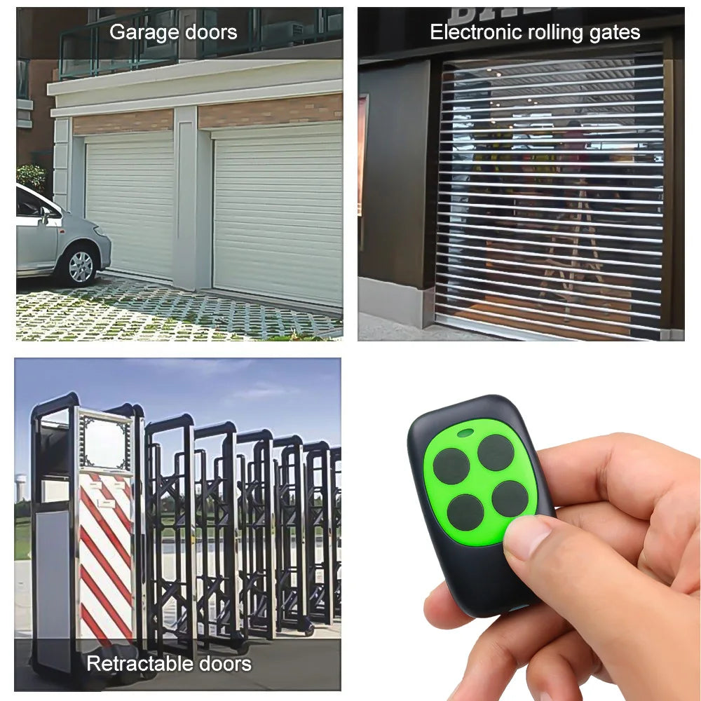 Garage Door RF Remote Control Duplicator 433MHz Code Grabber Clone Gate Key Fob Command Hand Transmitter 4 Buttons waterproof