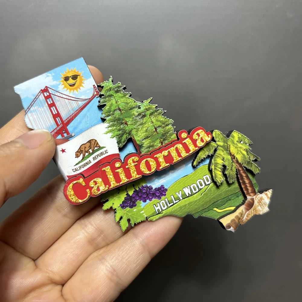 3D Wood Fridge Magnets From Around the World