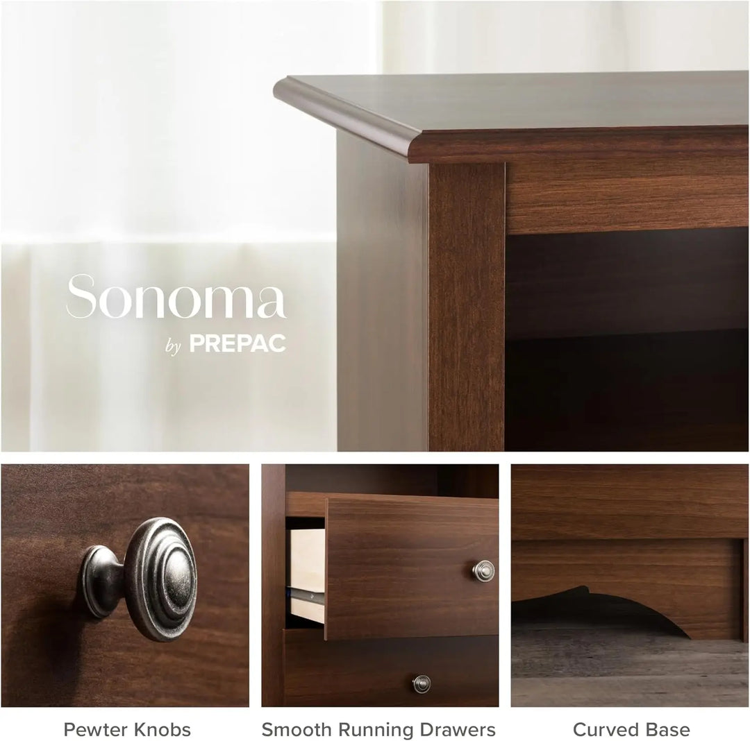 Sonoma 8 Drawer Double Dresser for Bedroom, Wide Chest of Drawers, Bedroom Furniture, Clothes Storage and Organizer