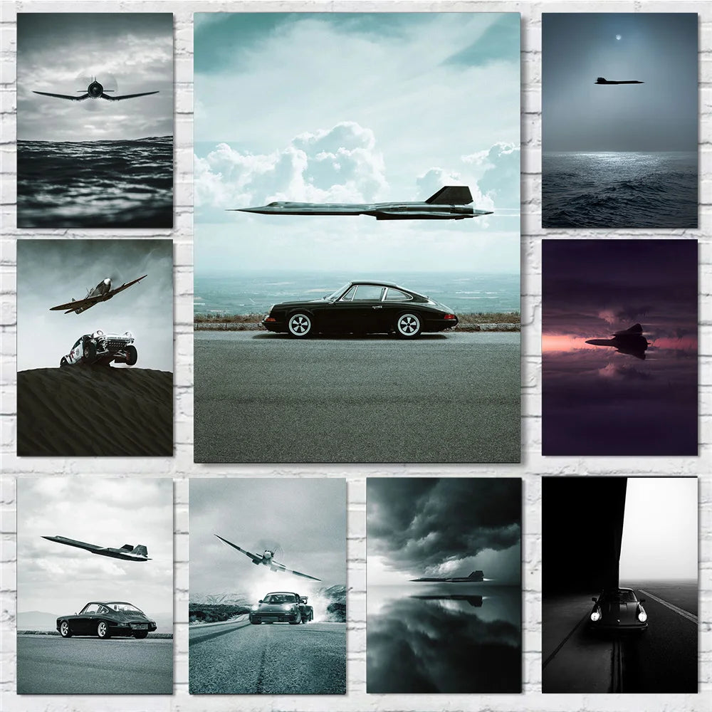 Beautiful Plane & Car Art Canvas Prints For Your Home Décor