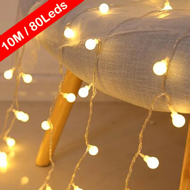 10m Ball Led Fairy USB Indoor/Outdoor Lights For Home Décor All Year Long