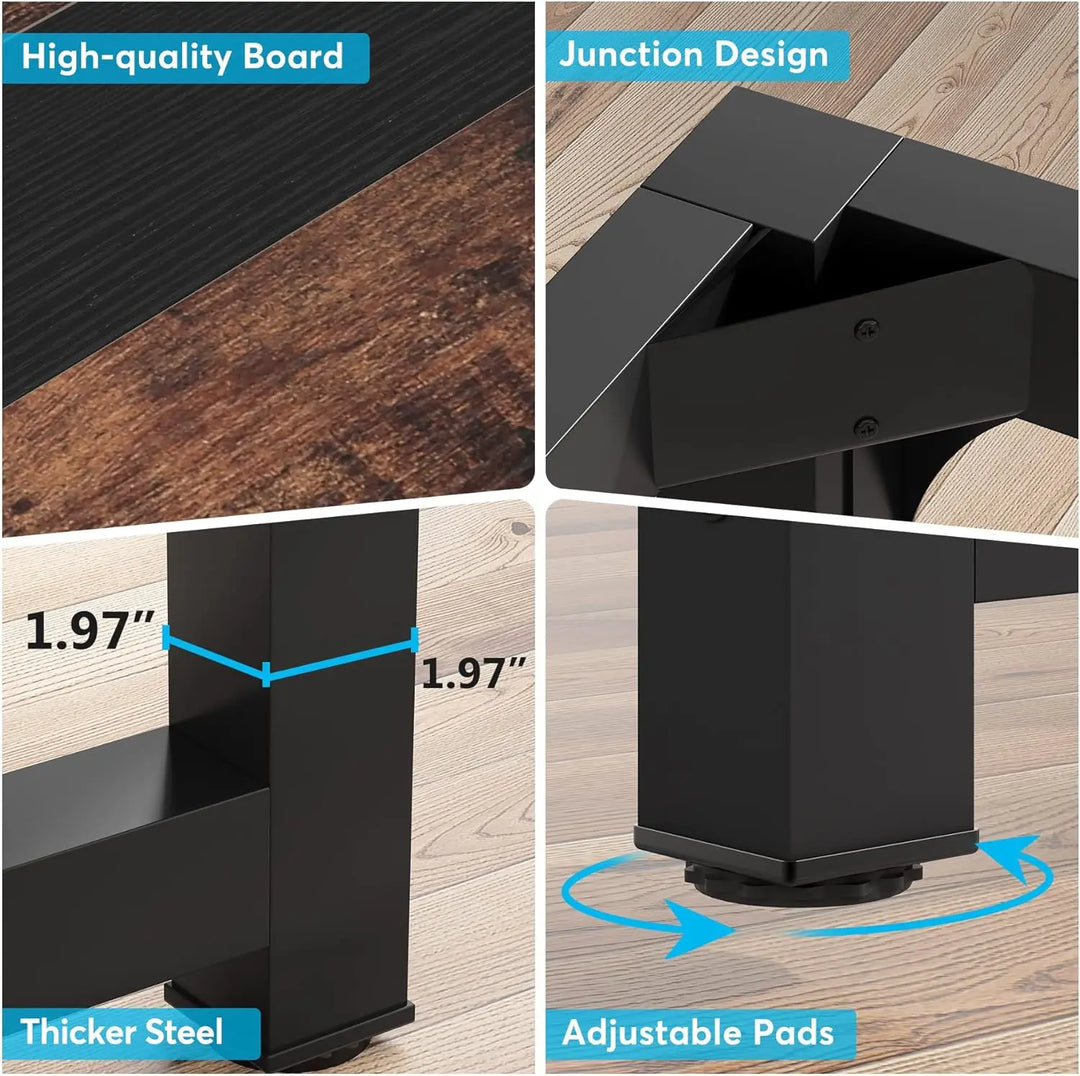 70.8 "administrative desk, large office computer desk with thickened frame, modern minimalist workstation business furniture