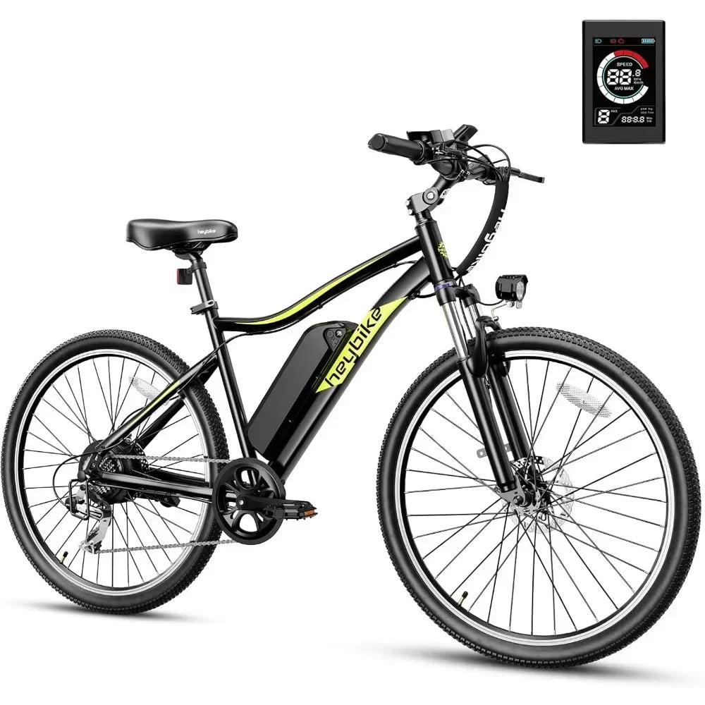 Race Max for Adults with 750W Peak Motor, 28mph Max Speed,27.5" Electric Mountain Bike with 7-Speed and Front Suspension