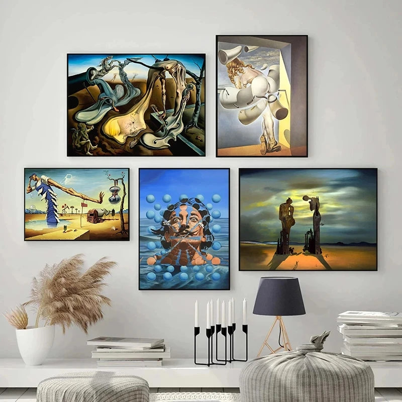 Famous Surrealism By Salvador Dali Canvas Paintings Abstract Posters and Prints Wall Art Pictures for Living Room Decoration