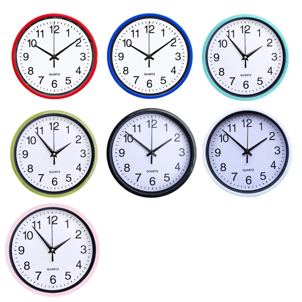 8 Inch Wall Clock Hanging Clock Large Number Round Analogue Clock Battery Powered Decorating For Home Kitchen Office Decoration