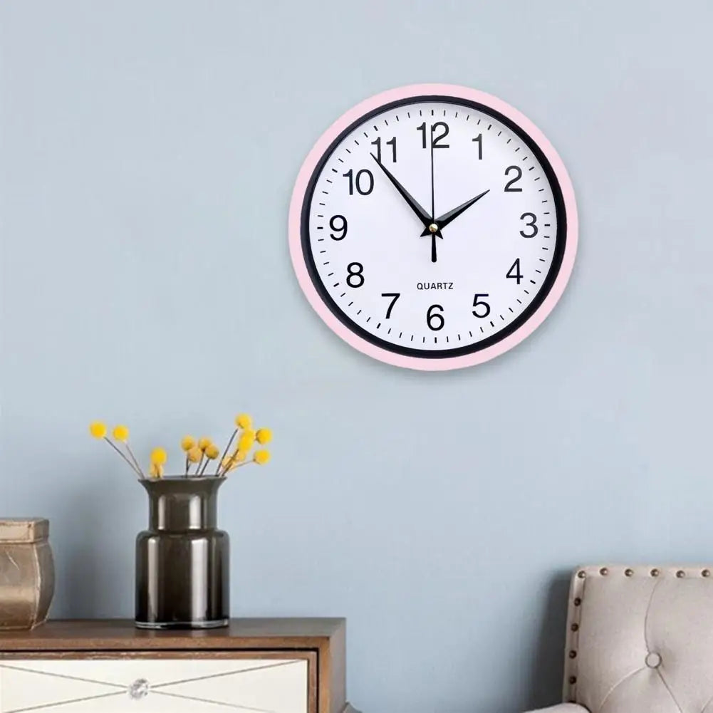 8 Inch Wall Clock Hanging Clock Large Number Round Analogue Clock Battery Powered Decorating For Home Kitchen Office Decoration