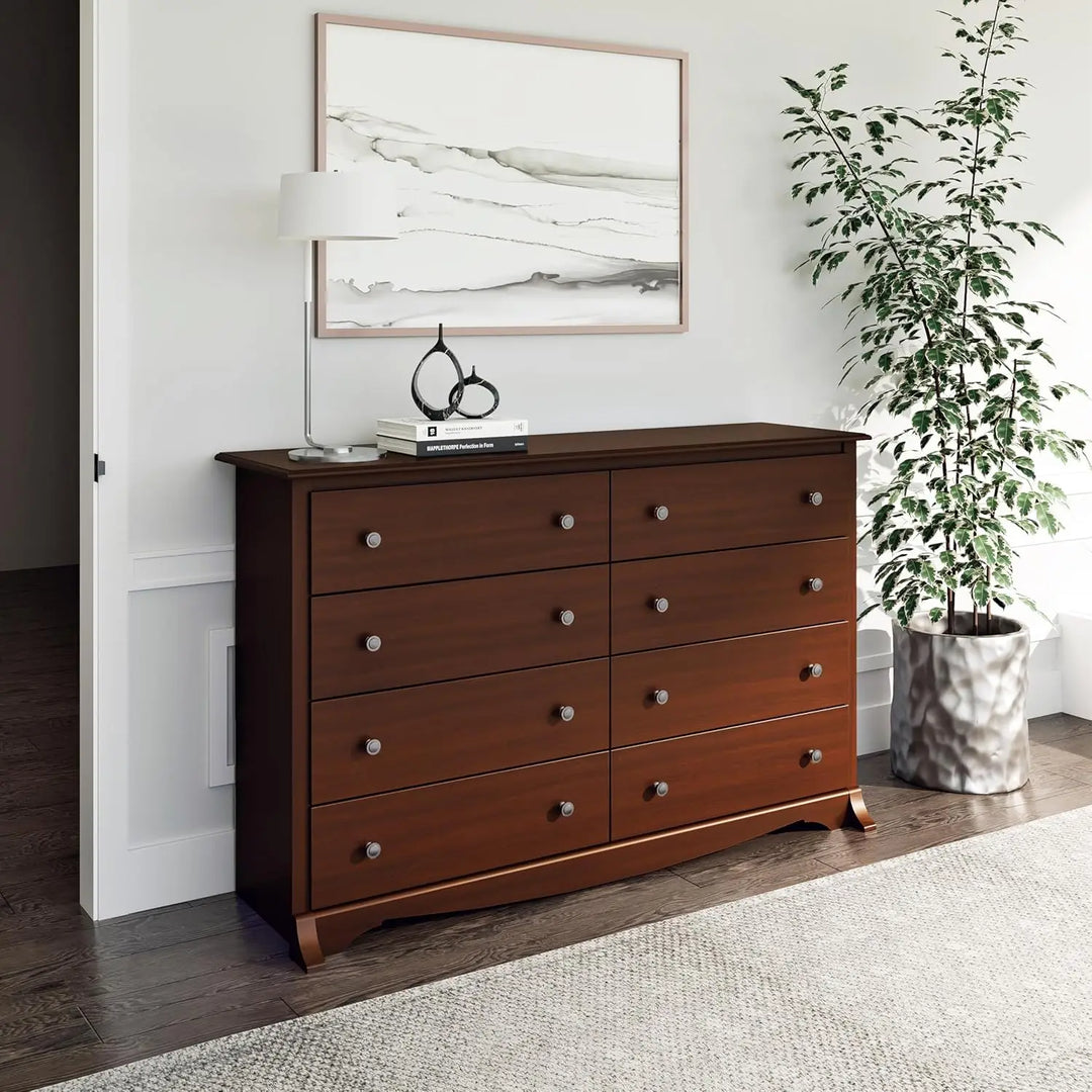 Sonoma 8 Drawer Double Dresser for Bedroom, Wide Chest of Drawers, Bedroom Furniture, Clothes Storage and Organizer