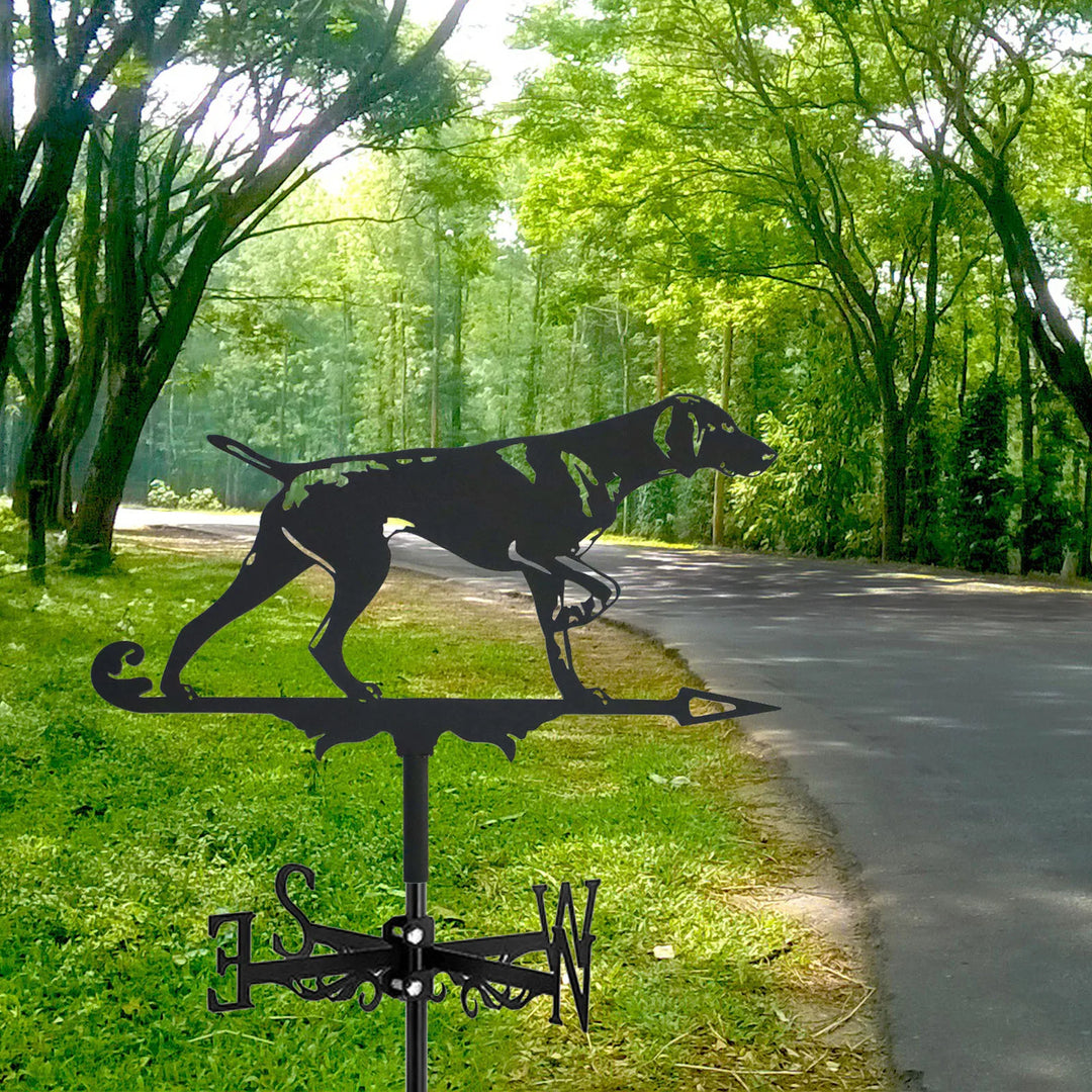 New Metal Foxhound Weather Vane Standing Decor Roof Weathervane Garden Yard Decoration For Dog Lovers Gift Shed Home Fence Post