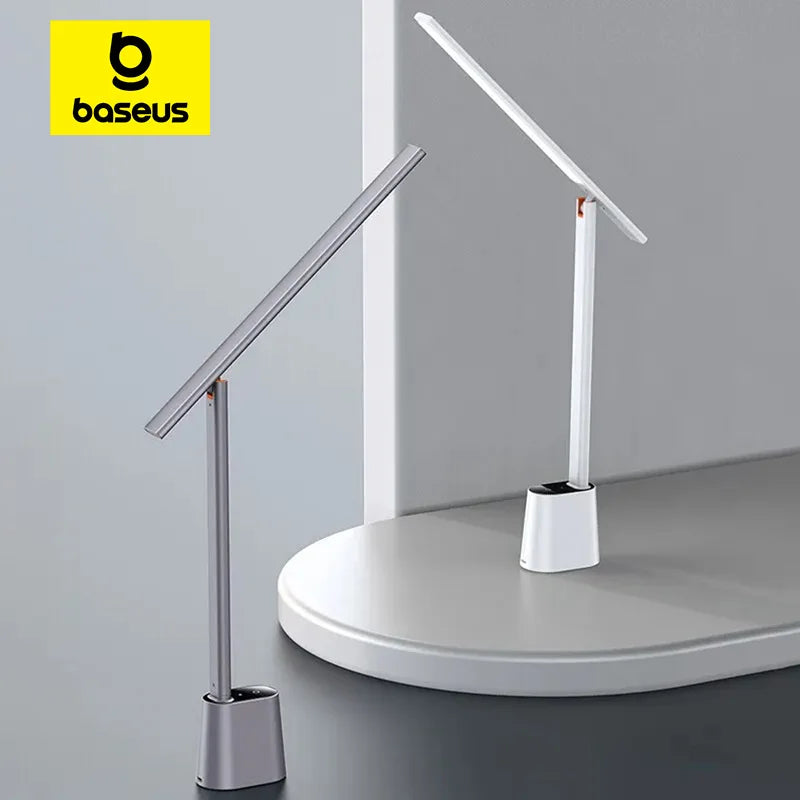 Baseus LED Desk Lamp Foldable Table Lamp Study Dimmable Office Light Bedside Lamp For Read Smart Control Brightness Eye Protect